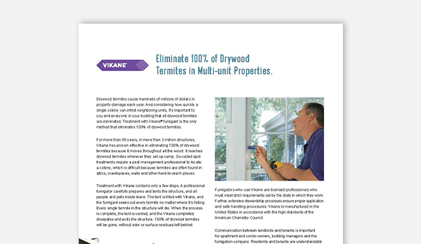 Eliminating Drywood Termites in Multiunit Properties